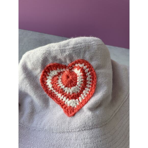 Kerri Rosenthal Terry Cloth Sunny Daze Bucket Hat lavender heart anthropologie main image 4